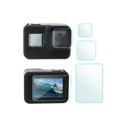 China Factory Wholesale 9H Transparent/Anti-Explosion/Anti-Fingerprint/Anti-Scratch Tempered 3PCS Screen /Small Display Film Lens Glass Protector For GoPro 8 for sale