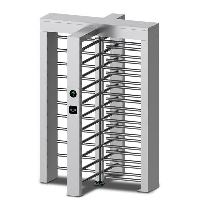 China Bus station 304 stainless steel high security control pedestrian full height turnstile barrier gate for sale