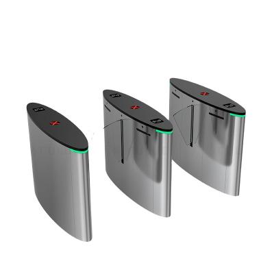 China Hotel Flap Barrier Swing Gate Wing Barrier Gate With Card Reader Use For Hotel Entrance And Exit Control for sale