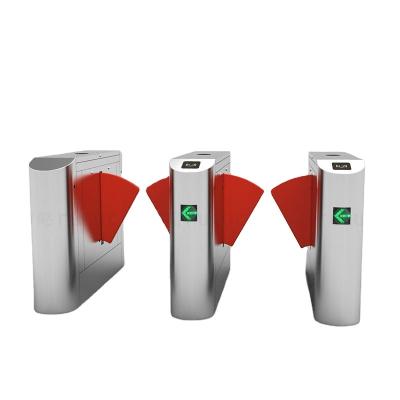 China Full Automatic Office High Security Face Recognition Flap Turnstile Barrier Gate System for sale