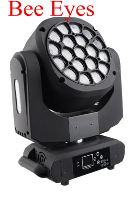 China La abeja del lavado LED 19 X 15W del haz observa 4 en 1 cabeza móvil con el enfoque para la demostración en venta