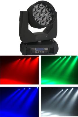 China Mac Aura LED Zoom Moving Head Light 19PCS Nominal 15W LED 4 In 1 Lamp for sale