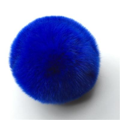 China Rex Rabbit Fur Pom Poms Fluffy Real Fur Ball for sale