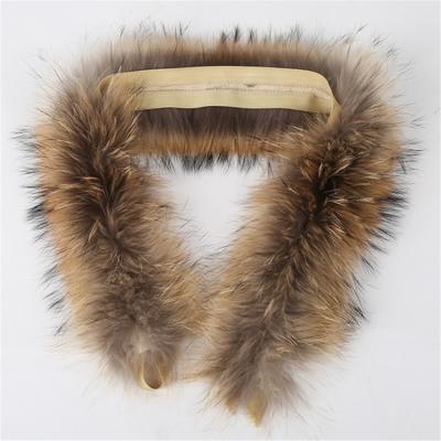 China Garment Factory Direct Supply Real Raccoon Fur Trim For Hood Detachable Raccoon Fur Strips for sale