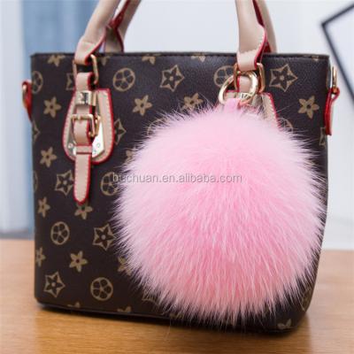 China 2020 New Factory Bags Plush Fox Fur Pom Poms Accessories Fur Poms Animals for sale