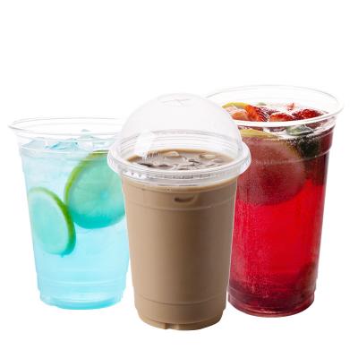 China PET Clear Plastic Cup With Lid , Eco-Friendly Clear Plastic Cup With Beverage Consumption for sale