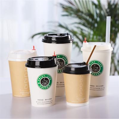 China Disposable Paper Cup For Hot Drinks 8oz Ripple Wall Pe Coated Paper Cups For Takeaway for sale