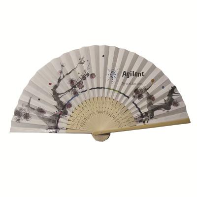 Κίνα Custom Printed Large Folding Clack Hand Fan Sublimation UV Reactive Bamboo Handheld For Festival Raves προς πώληση