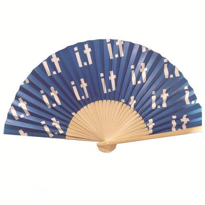 China Customized Logo Bamboo Hand Fans for Wedding Personalized Plastic Folding Fan Te koop