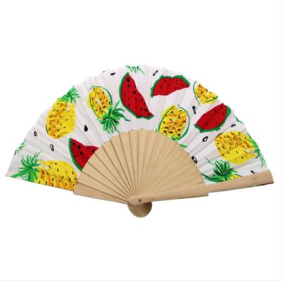 Китай Technique Painted Wood Hand Fan Customized Design for Gift Museum Souvenir White Color продается