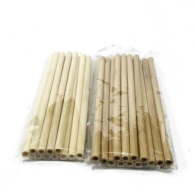 China Custom Bamboo Drinking Straw 100% Natural Biodegradable Minor Caliber 20cm Reusable Straws for sale