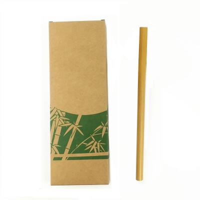 China Portable Carbonized Bamboo Straw Nature Bamboo Fiber Straw Reusable and OEM Accepted for sale