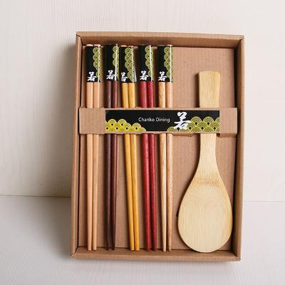 China 4 Pairs Bamboo Sushi Chopsticks Set Chinese , BBQ Dishwasher Safe Chopsticks for sale