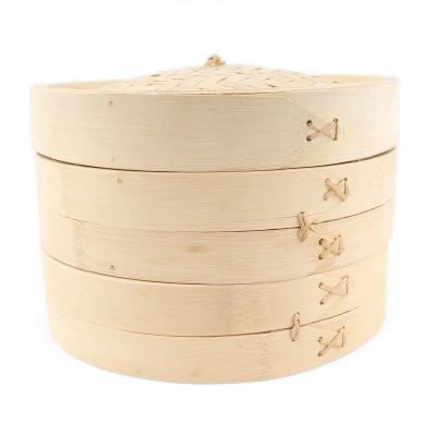 Κίνα Customized Logo Acceptable Bamboo Steamer Basket Food Grade Food Dumplings Steamers προς πώληση