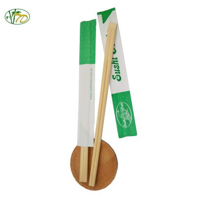 China Personalized 21cm Chinese Food Chopsticks , Paper Sleeve Bamboo Chopsticks Disposable for sale