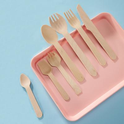 중국 Biodegradable Bamboo Utensil Disposable Bamboo Cutlery Set for Party Camping Grade A 170mm 판매용