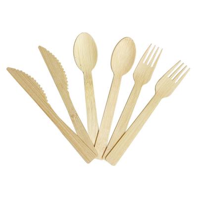 China 140mm 160mm Birch Disposable Spoon Fork Knife Set Wooden Cutlery for Custom Printing Te koop