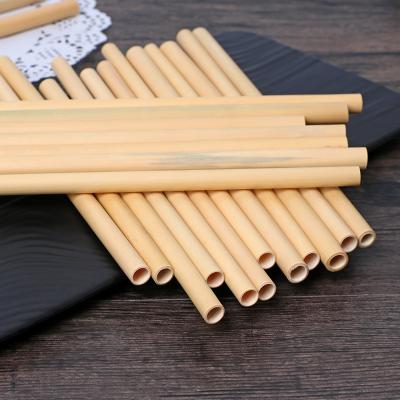 China Handmade Bamboo Drinking Straw Sets Reusable with Straw Cleaning Brush for sale