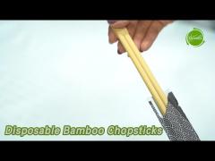 Paper Wrapped Disposable Bamboo Chopsticks Food Grade Custom Logo