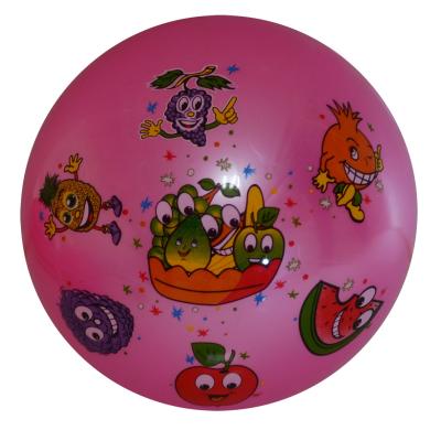 China multi color printed inflatable PVC ball toys pink ground angry fruits for sale