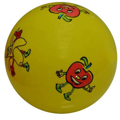 China multi color printed inflatable PVC ball toys yellow ground angry fruits for sale