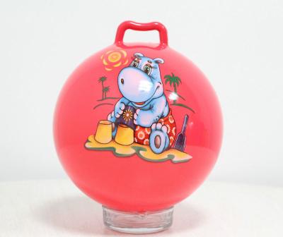 China space hopper printed inflatable PVC ball toys hippo make sand for sale