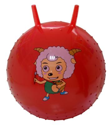 China jumping hopper handle inflatable PVC ball toys pleasant goat for sale