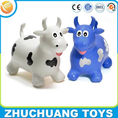 China OEM kids plastic toy jumping cow animal ride for sale