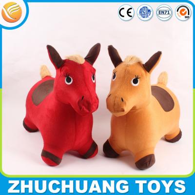 China fabric covered inflatable bouncing animal horse toys for child for sale