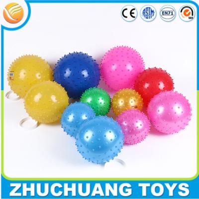 China 10cm custom logo print inflatable spiky massage ball toys for kid for sale