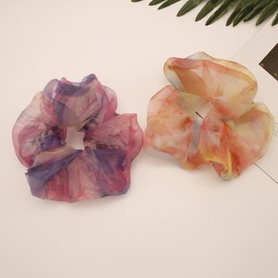 China 2022 New Design Wholesale Organza Hair Band Shine Oversized Scrunchies For Women Jumbo Scrunchy For Ladies Hair Tie Hair Band Bow Zhejiang for sale