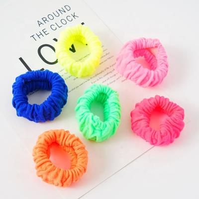 China Small Seamless Hair Ring Elastic Kids Rubber Hair Ties No Harm Seamless For Kids Or Girls 12pcs Per Box Dial 4cm Nylon Accepetable for sale