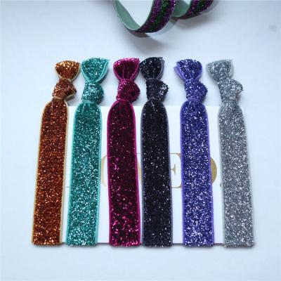 China Hair Tie Factory Direct Girls Hair Ties Yoga Hair Bands Sparkle Hair Rope for sale