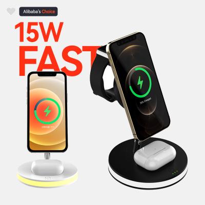 China High Speed ​​Hot Sublimation Charger Wireless Charger 3 In 1 Magnetic Suction Radio Filling for sale