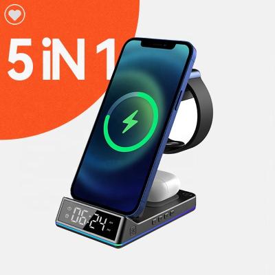 China Product portable phone patent dock charger wireless charger with clock Product portable phone patent dock charger wireless charger with clock for sale