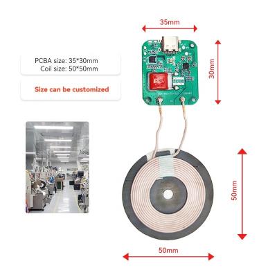 China FR4 5W Qi Standard Wireless Charger Board PCBA Coil Fast Charging Circuit For iPhone Samsung Smartphone for sale