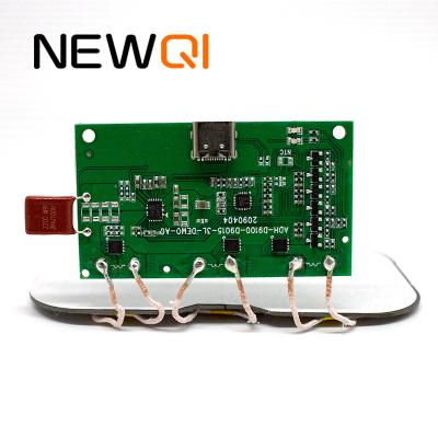 China Type-C Qi Standard Fast Wireless Mobile Phone NEWQI 3 Coils Charging Module for sale