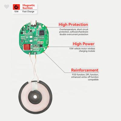 China FR4 35mm 50mm Universal Wireless Charger 15W Circuit Charging Coil Wireless Transmitter Coil DIY PCBA for sale