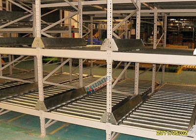 China High Density Light Grey Flow Rack Shelving , Industrial Pallet Racks Heavy Duty for sale