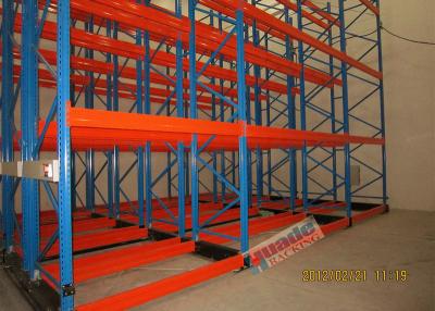 China Beverage Industry Galvanised Pallet Racking Motorized Movable Storage Racks for sale