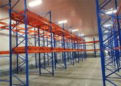 China ISO9001 o feixe ajustável 75mm inclinados empurra para trás o racking da pálete à venda