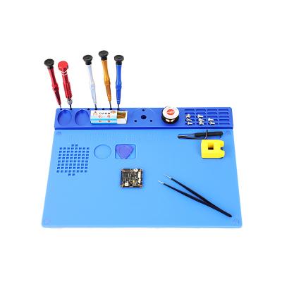 China Microscope Repair Base Integrated Multifunctional Microscope Base Fixed Phone Aluminum Alloy Mat Phone PCB Repair Pad With Workbench Soldering Rubber for sale