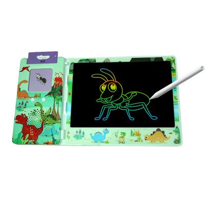 China Kids Drawing Card Reader Play LCD Writing Tablet with Card Reader Talking Flash Card Doodle Board Christmas Gifts for sale