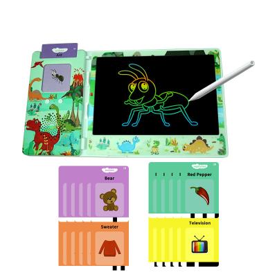 China Card Reader Talking Flash Card Learning Toys for Kids Digital Drawing Board LCD Writing Tablet with Card Reader Autism Sensory Toys for sale