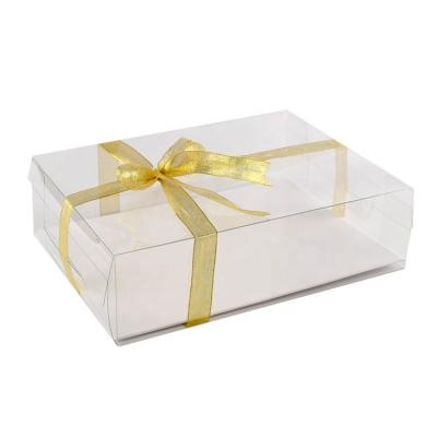 China Hot Sale Recyclable Clear PET Plastic Acetate Cake Gift Box Wholesale Accept Custom Made for sale