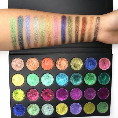 China AMASON Multichrome Glitter Waterproof Hot Selling Iridescent Eyeshadow Pressed Duochrome Dye Makeup Eyeshadow Palette for sale