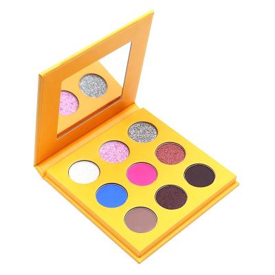 China 9 Shades Private Label Waterproof Powder Palette Eyeshadow Shimmer Matte Eyeshadow For Makeup for sale