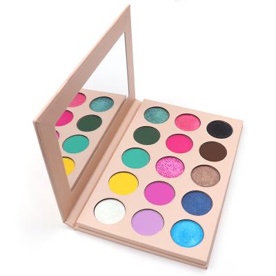 China 15 Colors Waterproof Bright Eyeshadow Palette Pearl Matte Eye Shadow Palette For Stage Makeup for sale