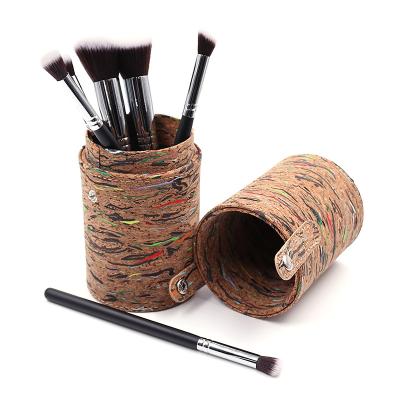 China Fashion Logo Empty Cylinder Tube Travel Custom Makeup Organizer Makeup Brush Holder Portable Cosmetic Case for sale