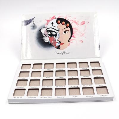 China Wholesale 28 Colors Private Label Waterproof Eyeshadow Palette Cardboard Empty Makeup Eyeshadow Palette Packaging Case for sale